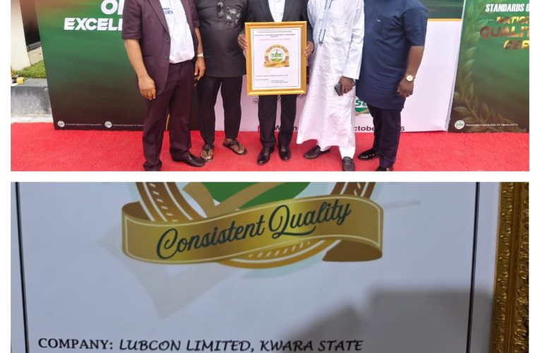 LUBCON Receives SON’s 20-Year Quality Award for Excellence in Lubricant Production